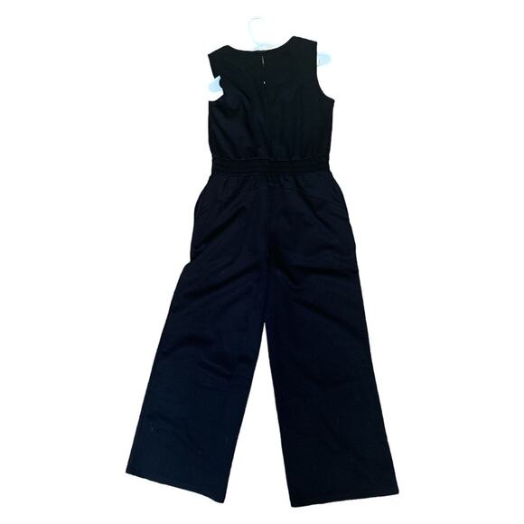 New Black Scuba Drawstring Waist Jumpsuit M - Picture 5 of 7